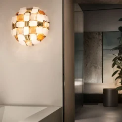 Slamp Mida -kattovalaisin, 50 cm meripihka