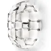 Slamp Mida -seinävalaisin, 32x32 cm, platina/valk.