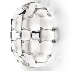 Slamp Mida -seinävalaisin, 32x32 cm, platina/valk.