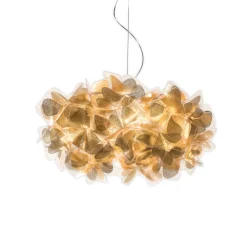 Slamp-riippuvalaisin Clizia Mama Non Mama, Ø53cm, kulta/kirkasväri