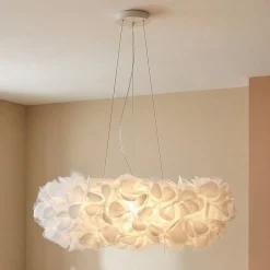 Slamp riippuvalaisin Clizia Mama Non Mama, Ø78cm, valkoinen/kirkas