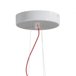 Slamp-riippuvalaisin Clizia Mama Non Mama, Ø78cm, valkoinen/punainen