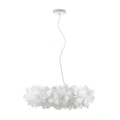 Slamp-riippuvalaisin Clizia Mama Non Mama, Ø78cm, valkoinen/punainen
