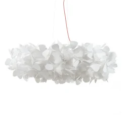 Slamp-riippuvalaisin Clizia Mama Non Mama, Ø78cm, valkoinen/punainen