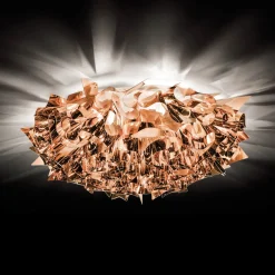 Slamp Veli -design-kattovalo, Ø 53 cm, kupari