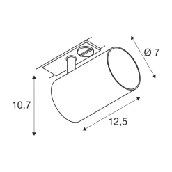 SLV Asto Tube GU10-spotti 1-vaihekiskoihin