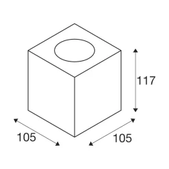 SLV Concreto-lattiaspotti IP65 GU10 pistoke kulmik