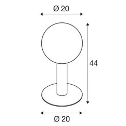 SLV Gloo Pure 44 jalustavalaisin, korkeus 44 cm