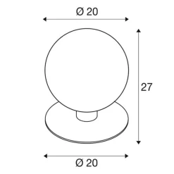 SLV Gloo Pure 27 Jalustavalaisin, korkeus 27 cm