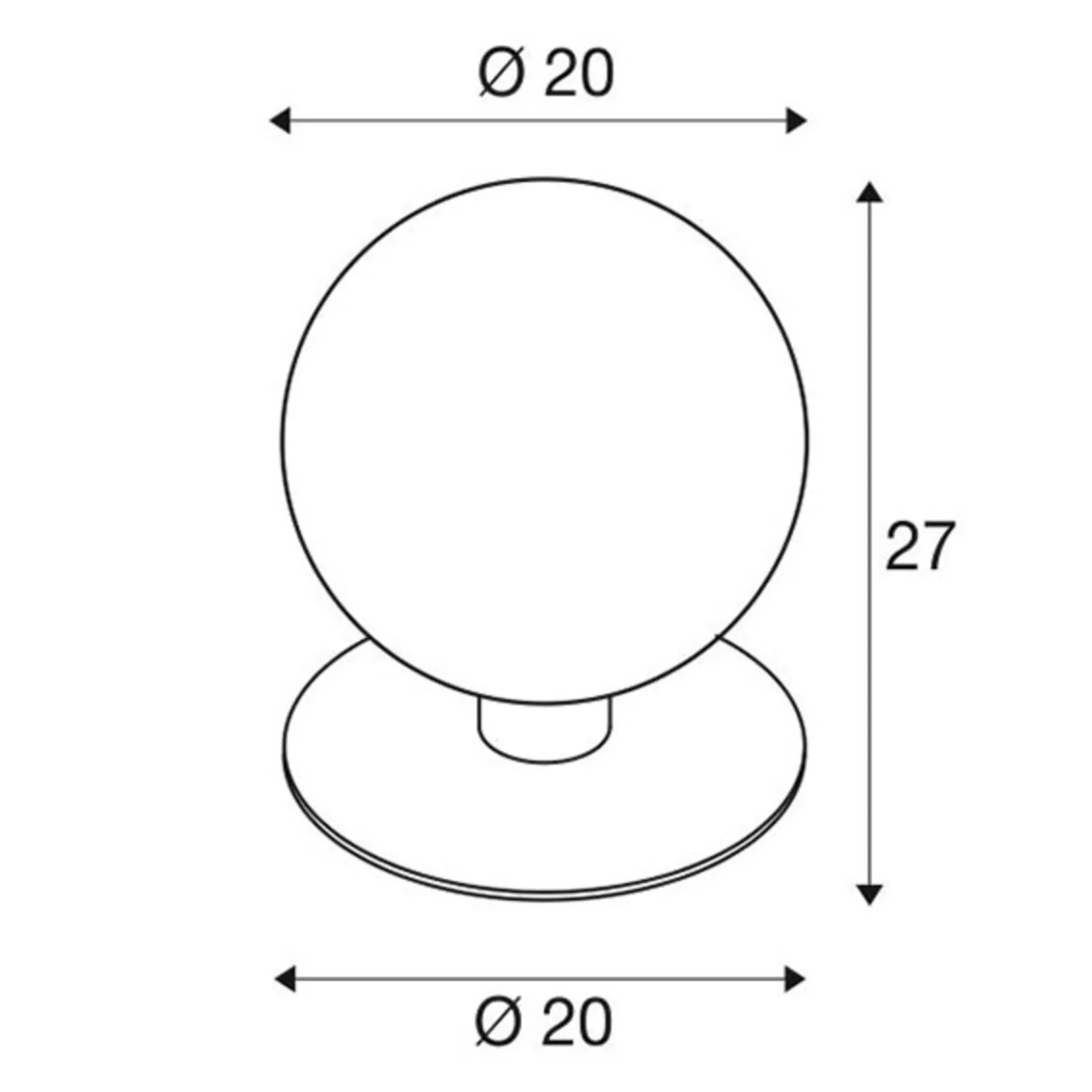 SLV Gloo Pure 27 Jalustavalaisin, korkeus 27 cm