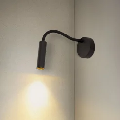 SLV Karpo Goose LED-seinävalaisin, himmennettävä, musta