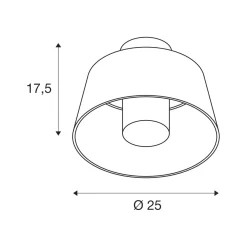 SLV-kattovalaisin Photoni, musta, alumiini, Ø 25 cm
