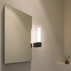 SLV kylpyhuoneen LED-seinälamppu Lygant single, musta, alumiini