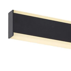 SLV kylpyhuoneen LED-seinävalaisin One Linear, 70 cm, musta, CCT