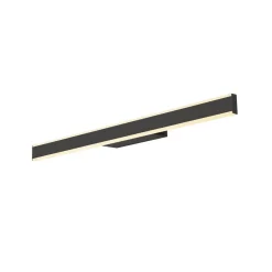 SLV kylpyhuoneen LED-seinävalaisin One Linear, 70 cm, musta, CCT