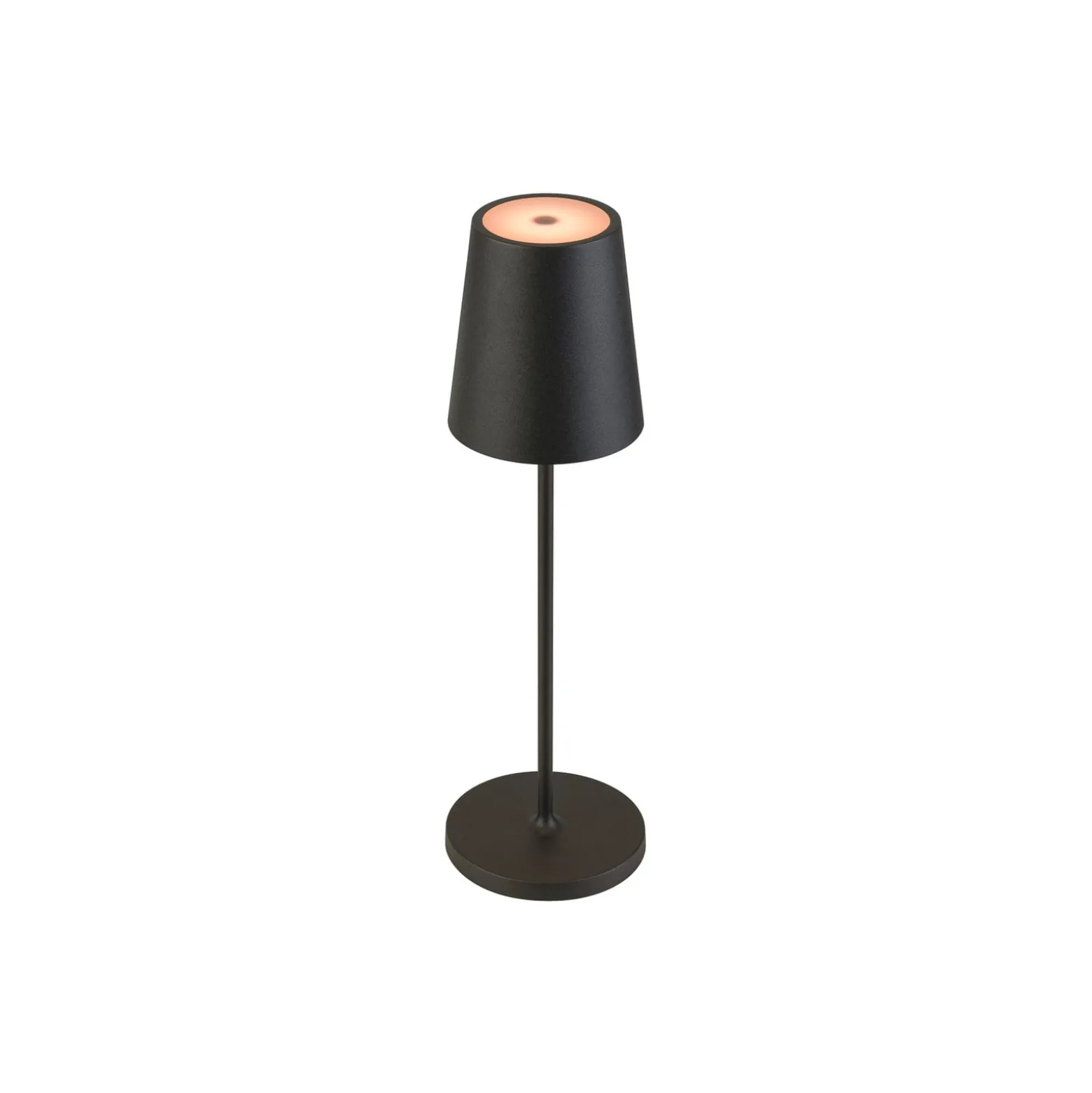 SLV LED-akkulamppu Vinolina Two, musta, alumiini, Ø 11 cm, IP65