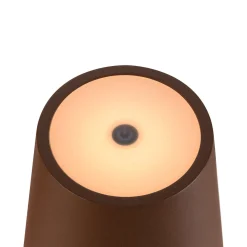 SLV LED-akkulamppu Vinolina Two, ruosteenvärinen, alumiini, Ø 11 cm