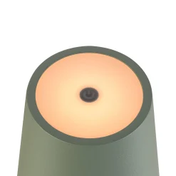 SLV LED-akkulamppu Vinolina Two, vihreä, alumiini, Ø 11 cm, IP65