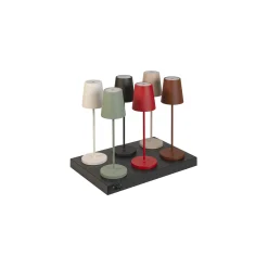 SLV LED-akkulamppu Vinolina Two, vihreä, alumiini, Ø 11 cm, IP65
