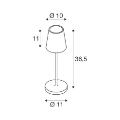 SLV LED-akkulamppu Vinolina Two, vihreä, alumiini, Ø 11 cm, IP65