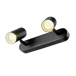 SLV LED-kattokohdevalo Noblo, musta, 3 000 K, pituus 24 cm