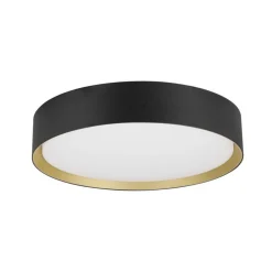 SLV LED-kattovalaisin Decona, Ø 30 cm, musta/kulta