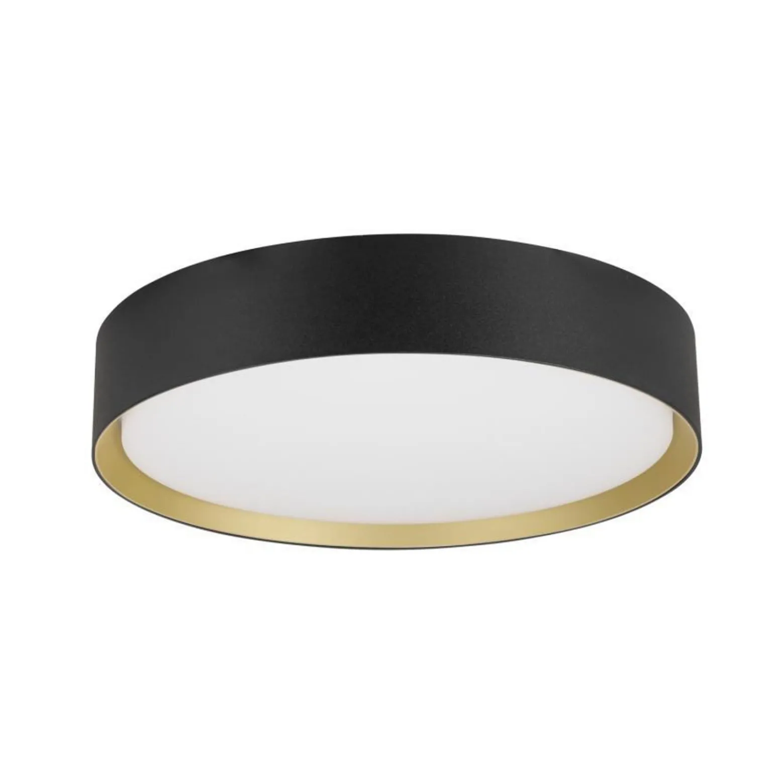 SLV LED-kattovalaisin Decona, Ø 30 cm, musta/kulta