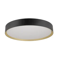 SLV LED-kattovalaisin Decona, Ø 42 cm, musta/kulta