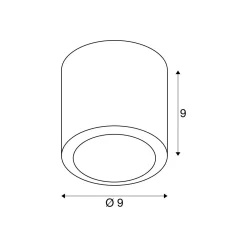SLV LED-kattovalaisin Oculus, kuparinen, 9 cm himmennettävä to warm