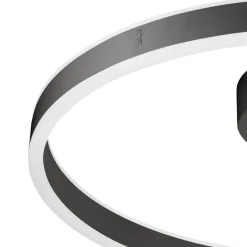 SLV LED-kattovalaisin One, Ø 60 cm, musta, metalli, CCT