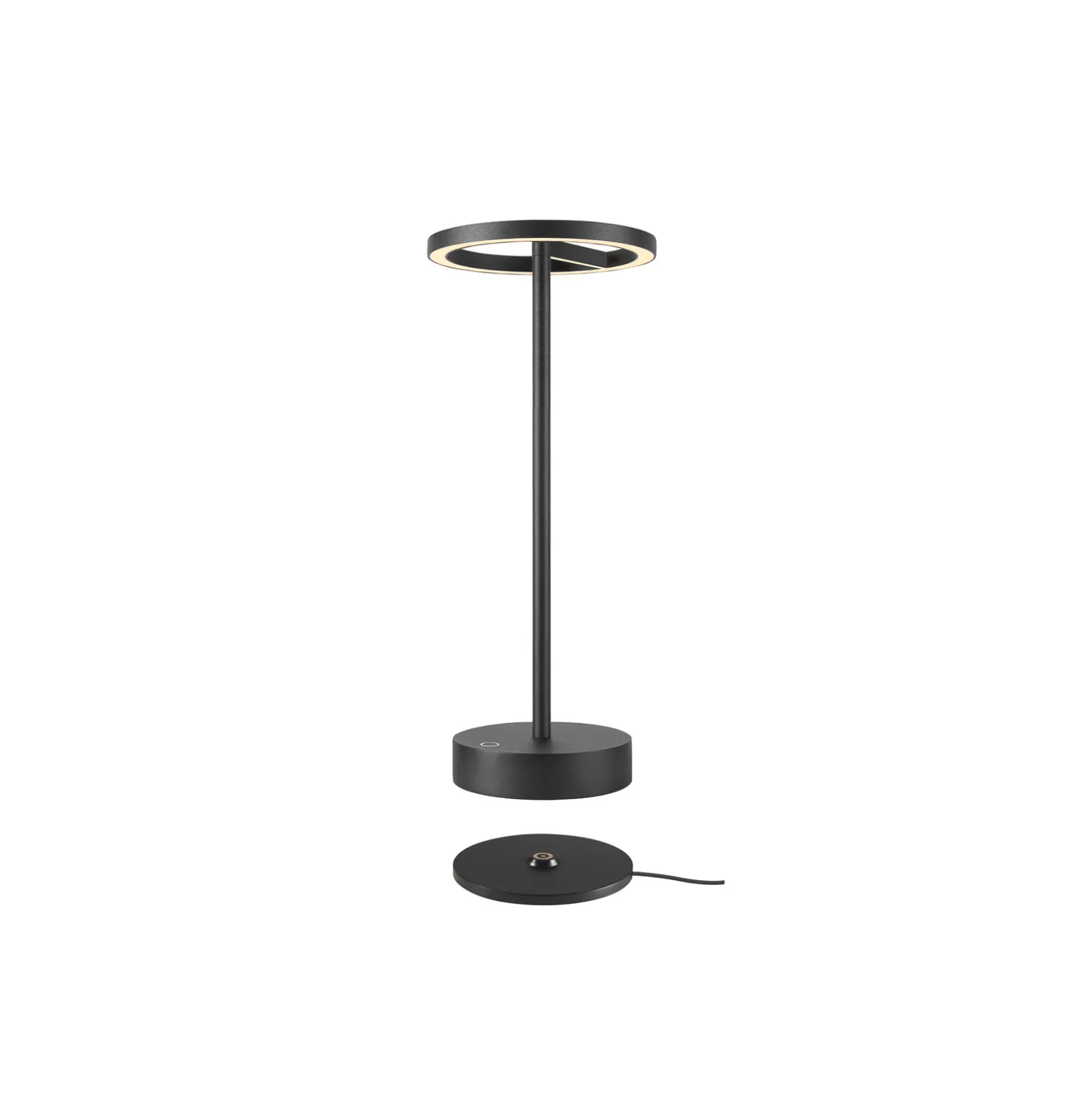 SLV LED-ladattava valaisin Vinolina One, musta, 2700 K, korkeus 33 cm