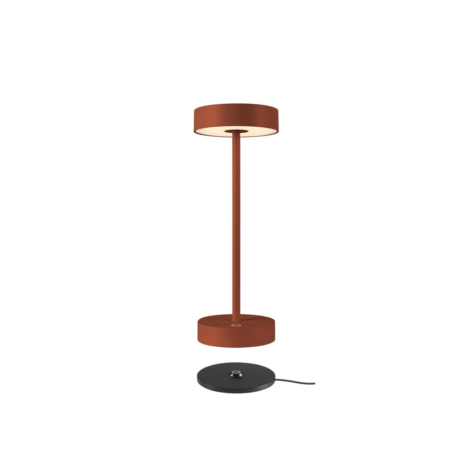 SLV LED-ladattava valaisin Vinolina, ruoste, CCT, alumiini, korkeus 32,3 cm