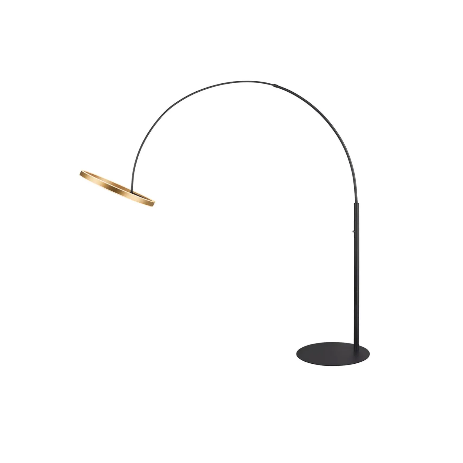 SLV LED-lattiavalaisin One Bow FL, musta/messinkinvärinen, teräs