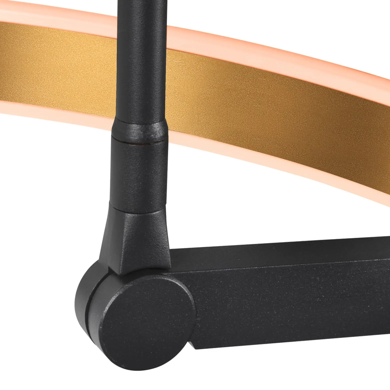 SLV LED-lattiavalaisin One Bow FL, musta/messinkinvärinen, teräs