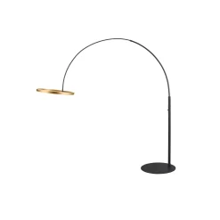 SLV LED-lattiavalaisin One Bow FL, musta/messinkinvärinen, teräs
