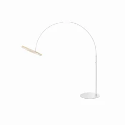 SLV LED lattiavalaisin One Bow FL, valkoinen, teräs, korkeus 232 cm, CCT