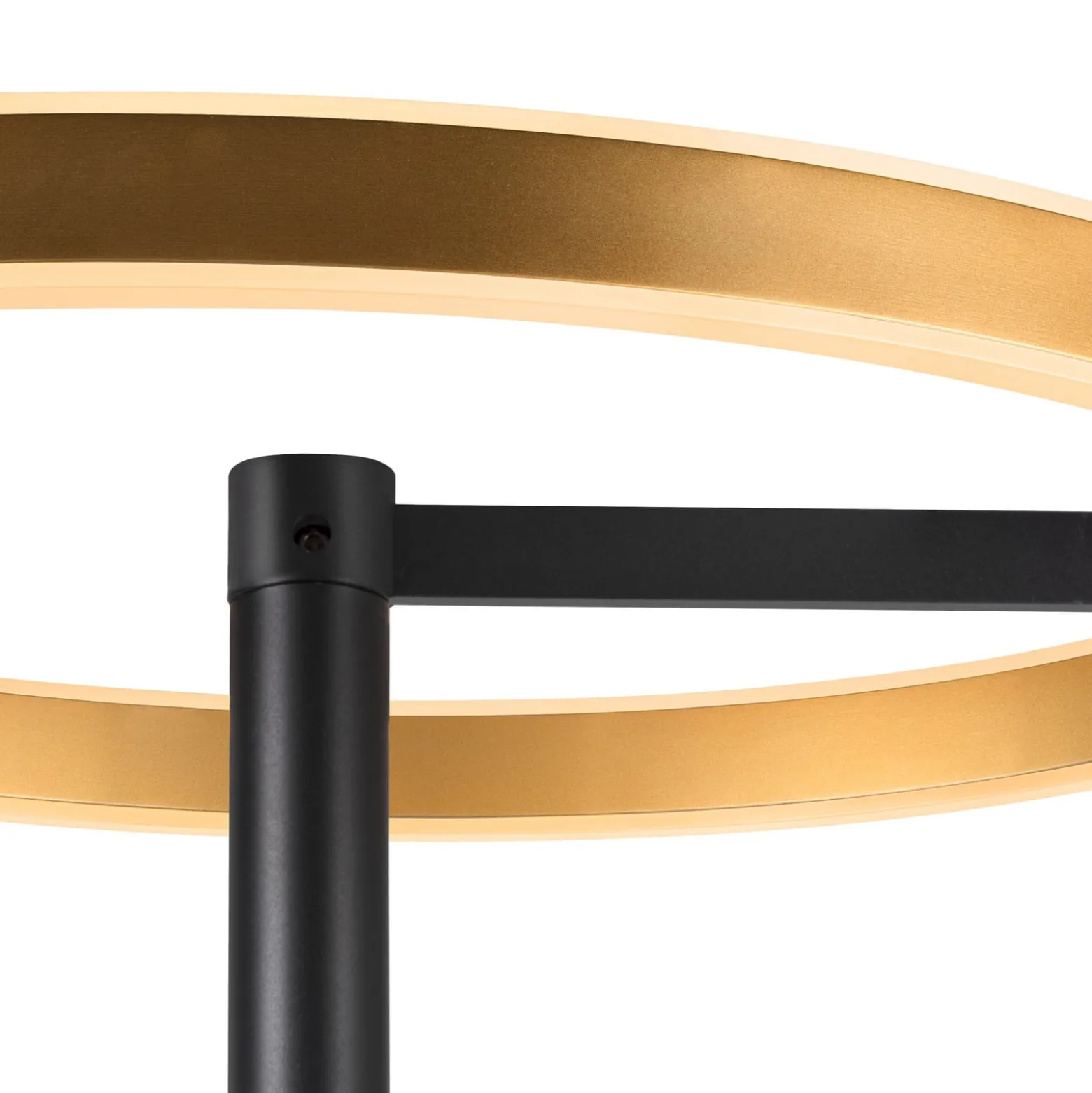 SLV LED-lattiavalo One Straight, musta/messinki, 2700/3000 K