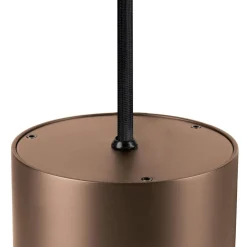 SLV LED-riippuvalaisin Oculus, kuparivärinen, Ø 9 cm, himmennettävä lämpimään