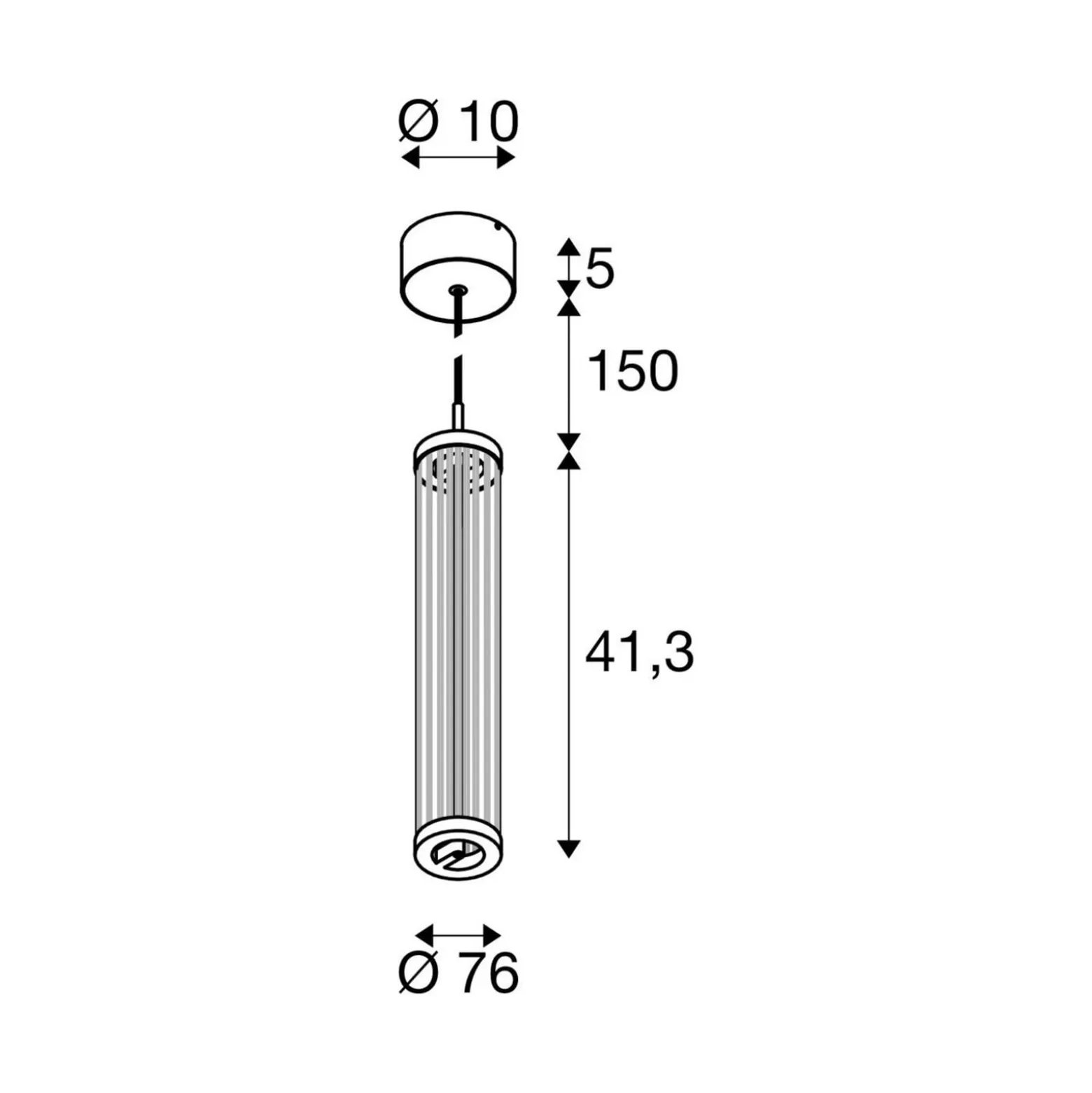 SLV LED-riippuvalaisin Quimera, pronssinvärinen, Ø 8 cm, CCT