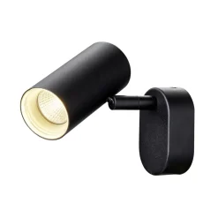 SLV LED-seinäkohdevalaisin Noblo, himmennettävä, musta, 13 cm