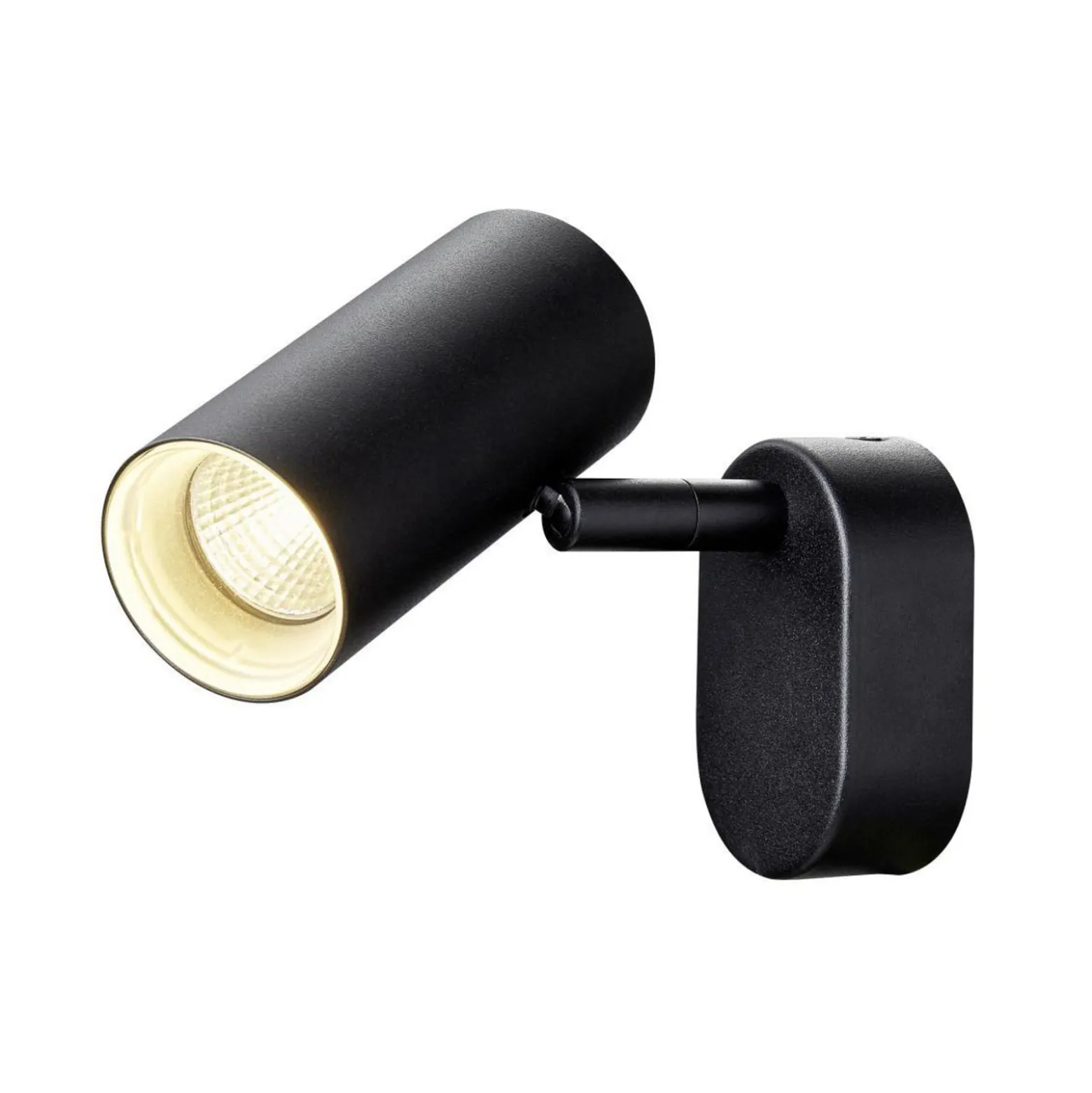 SLV LED-seinäkohdevalaisin Noblo, himmennettävä, musta, 13 cm