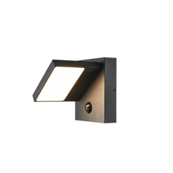 SLV LED-seinävalaisin Abridor, antrasiitti, leveys 14 cm, anturi