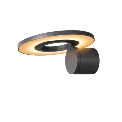 SLV LED-seinävalaisin I-Ring, antrasiitti, alumiini, Ø 24 cm