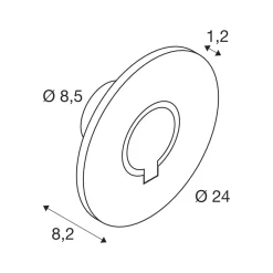 SLV LED-seinävalaisin I-Ring, antrasiitti, alumiini, Ø 24 cm