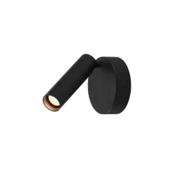 SLV LED-seinävalaisin Karpo 30, musta, alumiini, leveys 9 cm