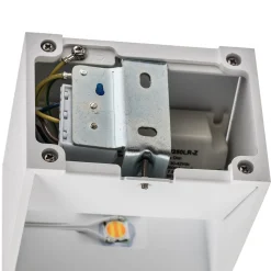 SLV LED-seinävalaisin Logs In, valkoinen/valkoinen, alumiini, leveys 10 cm