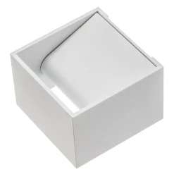SLV LED-seinävalaisin Logs In, valkoinen/valkoinen, alumiini, leveys 10 cm