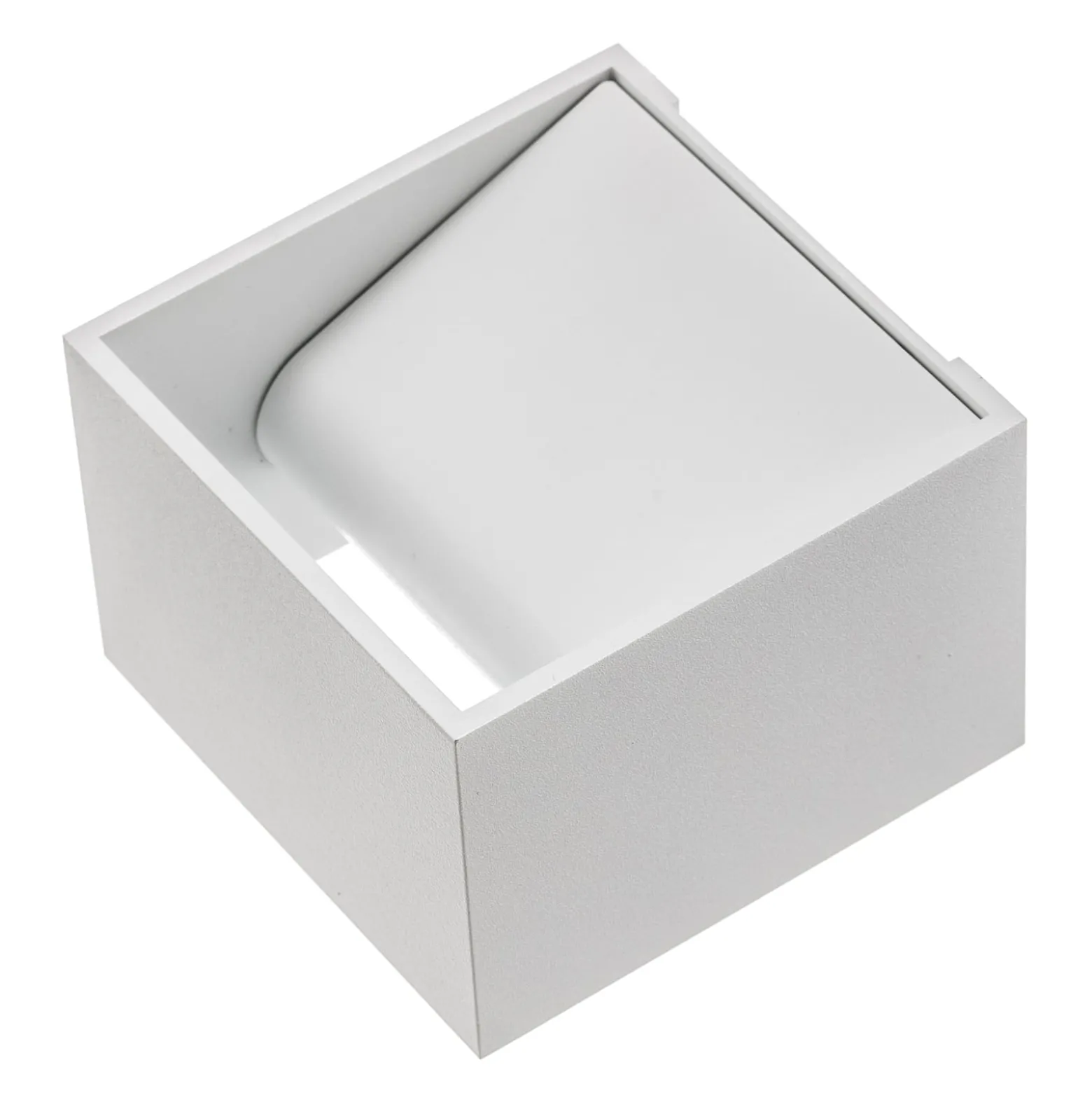 SLV LED-seinävalaisin Logs In, valkoinen/valkoinen, alumiini, leveys 10 cm