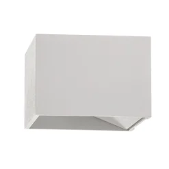 SLV LED-seinävalaisin Logs In, valkoinen/valkoinen, alumiini, leveys 10 cm