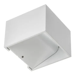 SLV LED-seinävalaisin Logs In, valkoinen/valkoinen, alumiini, leveys 10 cm